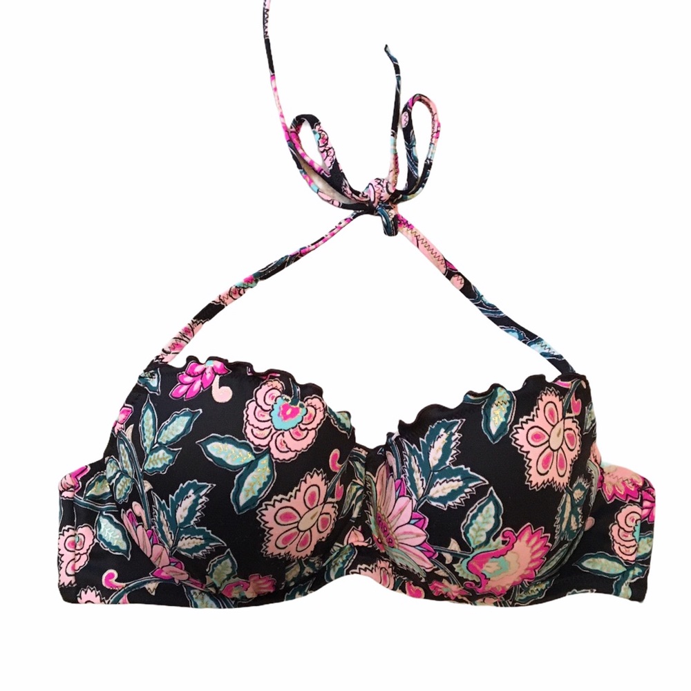 Shade & Shore Floral Bikini Top 34B